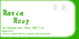 maria mesz business card